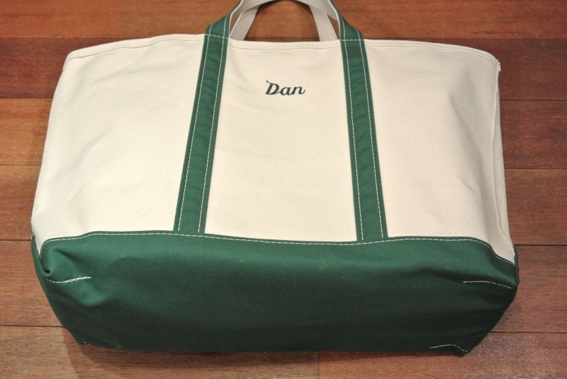 L.L.BEAN(LL.ビーン) TOTE BAG ふた付きトートバッグ アメリカ製 (Natural×Green/Lサイズ) 新品 - 7th