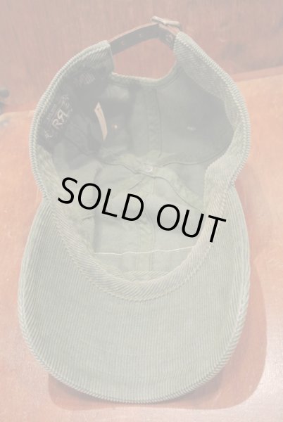 画像5: 【メール便可】RRL DoubleRL ダブルアールエル ビンテージ加工 コーデュロイトラッカーキャップ(Green) (5)