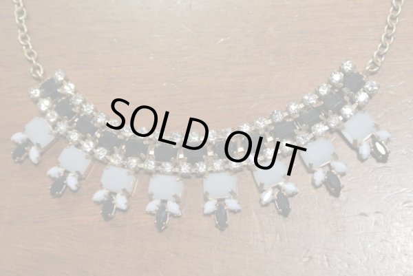 画像2: 【送料140円も可☆】J.CREW(Jクルー) CUBEビジューネックレス　(Clear+Blue+Navy) (2)