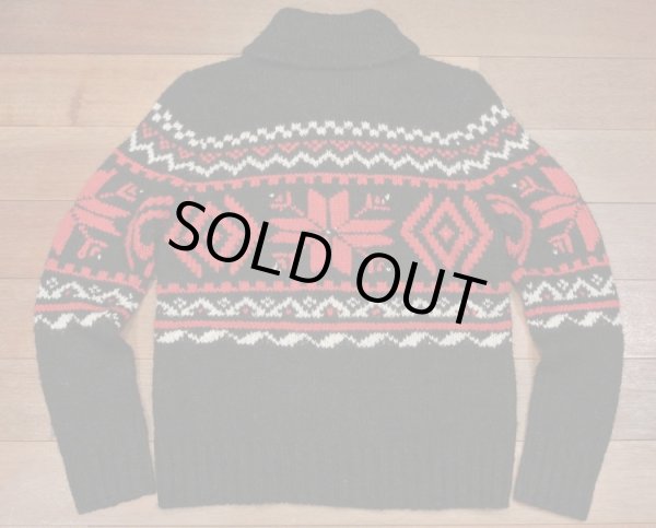 画像5: 【 50%OFF!! 】 ポロラルフローレン 雪の結晶柄 ウール/アルパカ ショールカラーセーター (Navy,S) 新品 並行輸入 (5)