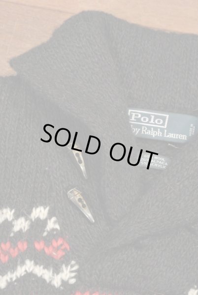 画像4: 【 50%OFF!! 】 ポロラルフローレン 雪の結晶柄 ウール/アルパカ ショールカラーセーター (Navy,S) 新品 並行輸入 (4)