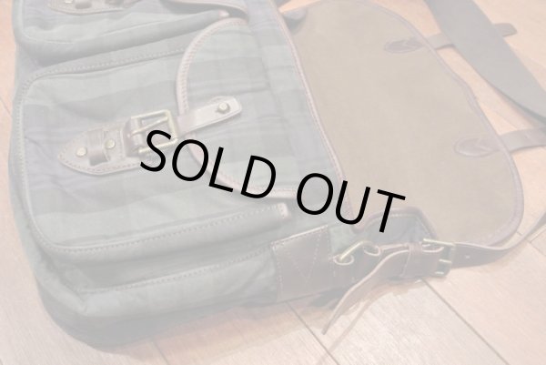 画像5: 【 20％OFF!! 】ポロラルフローレン オイルドコットン×レザー ショルダーバッグ ブラックウォッチ　新品 並行輸入 (5)