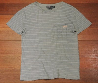 画像2: 【クリックポスト170円も可】 ポロラルフローレン インディゴボーダー ポケットTシャツ（Indigo/S） タグなし未使用 