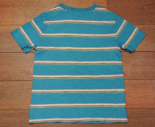 画像5: 【クリックポスト170円も可】 ポロラルフローレン子供服　ジャガード織り マルチカラーストライプ ポケットＴシャツ 【Blue、3/3T,5】 新品 並行輸入 (5)