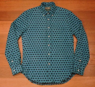 画像2: GITMAN BROS "VINTAGE" ギッドマン ビンテージ コットンネル 総柄 B.Dシャツ 【Blue/S】 新品 アメリカ製