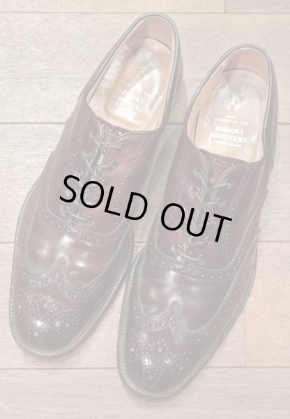 Used】 ブルックスブラザーズ ALDEN オールデン製 シェルコードバンウィングチップ (Burgundy：9 1/2-C) アメリカ製  ホーウィン - 7th