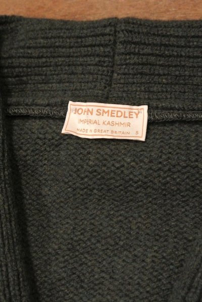 画像3: 【EXCELLENT USED】JOHN SMEDLEY "DOVER"  ジョン・スメドレー カシミヤ混 ショールカラーカーディガン (Olive/S) 正規輸入品