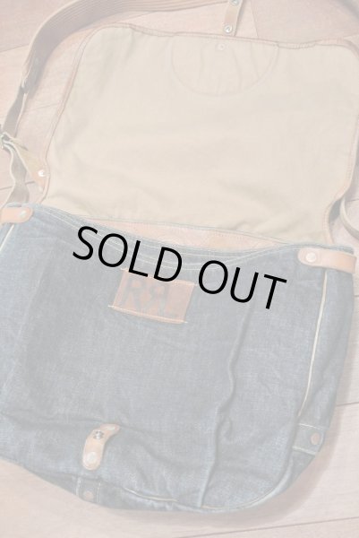 画像5: 【 40%OFF!! 】RRL ダブルアールエル デニム+レザー　メールショルダーバッグ 新品 並行輸入 (5)