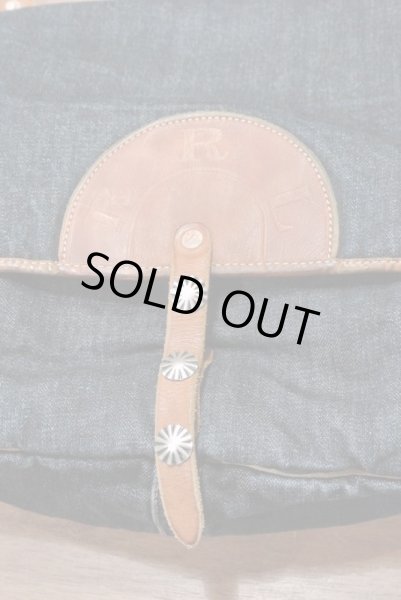 画像3: 【 40%OFF!! 】RRL ダブルアールエル デニム+レザー　メールショルダーバッグ 新品 並行輸入 (3)