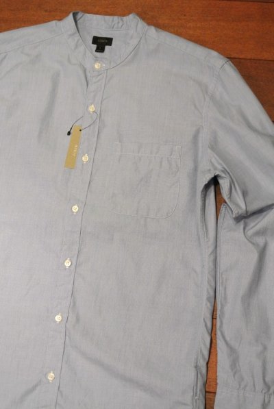 画像1: J.CREW ジェイクルー エンドオンエンド バンドカラーシャツ  （ Blue / S ） 新品 並行輸入