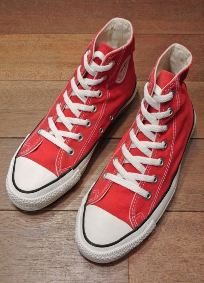 画像2: 90年代製 デッドストック CONVERSE コンバース オールスター Hi アメリカ製 【RED , 6 =24.5cm】 箱無し ワンウォッシュ済