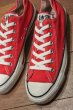 画像1: 80年代後期製 デッドストック CONVERSE コンバース オールスター Low アメリカ製 【RED , 6 =24.5cm】 箱無し ワンウォッシュ済 (1)