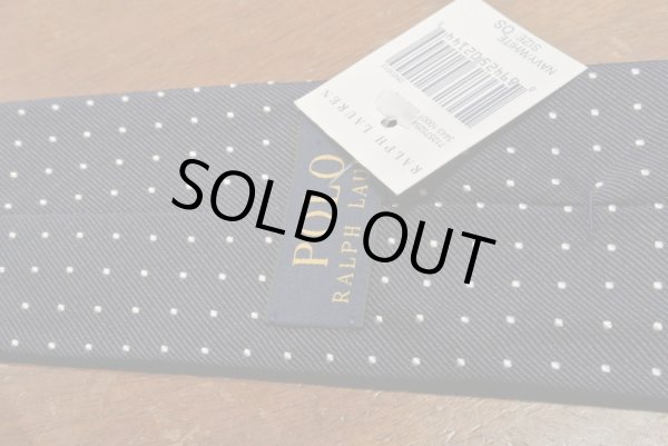 画像3: 【クリックポスト170円も可】 ポロラルフローレン シルク100％ ドット ネクタイ イタリア製 【Navy】 新品 並行輸入 (3)