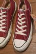 画像1: 90年代製 デッドストック CONVERSE コンバース オールスター LOW アメリカ製 【 Burgundy, 5 =24cm】 箱無し ワンウォッシュ済 (1)