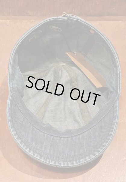 画像4: 【クリックポスト170円も可】 RRL ダブルアールエル デニム レイルマンズキャップ/キャスケット/ワークキャップ （ONESIZE/58cm） 新品 定価15120 (4)