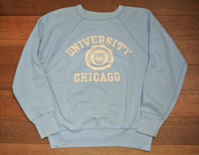 画像2: 【Used】 60's VINTAGE Champion "UNIVERSITY of CHICAGO" ランタグ スウェット （Blue / L  ） ビンテージ