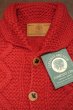 画像4: CanadianSweater カナディアンセーター フロントウッドボタンカーディガン カウチンセーター（Red/38） 新品 (4)