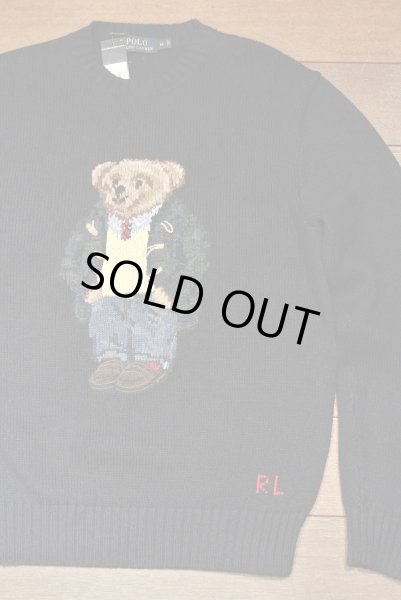 画像2: ポロラルフローレン ポロベアー  コットン+リネン クルーネックセーター  （Navy / M） 新品 並行輸入  (2)