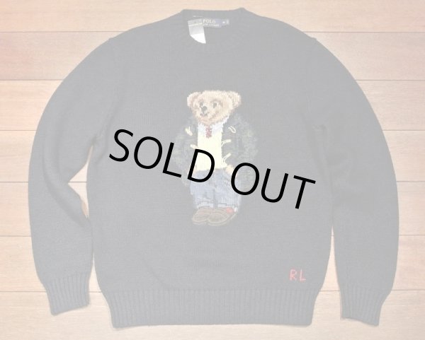 画像3: ポロラルフローレン ポロベアー  コットン+リネン クルーネックセーター  （Navy / M） 新品 並行輸入  (3)