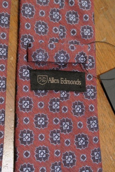 画像3: 【クリックポスト185円も可】 AllenEdmonds Silk×Wool ネクタイ【Red×Blue】 アメリカ製 新品