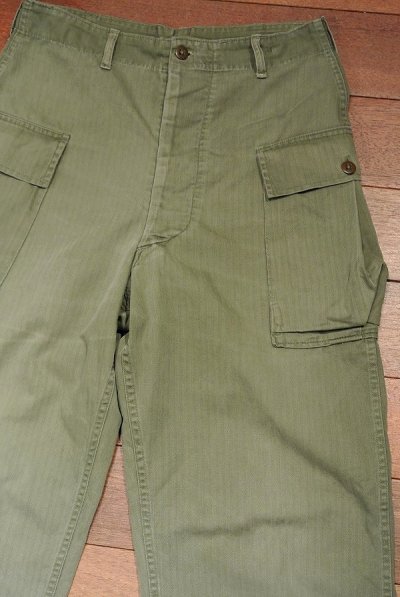 画像1: 【Vintage/Used】40's  U.S ARMY M-43 HBT Pants ヘリンボーンツイルパンツ 【Ｗ32】