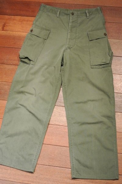 画像2: 【Vintage/Used】40's  U.S ARMY M-43 HBT Pants ヘリンボーンツイルパンツ 【Ｗ32】