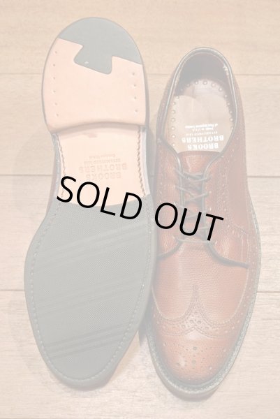 画像6: ブルックスブラザーズ×アレンエドモンズ アメリカ製 ロングウィングチップ【CHILI / 8-D】新品 (6)