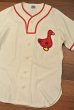 画像1: 新品 EBBETS FIELD FLANNELS ウール ベースボールシャツ 【Portland Ducks 1933 Home / S】$195 (1)