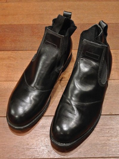 画像1: 【VTG/USED】U.S NAVY Molders Shoes USネイビー サイドゴアブーツ (9 D)
