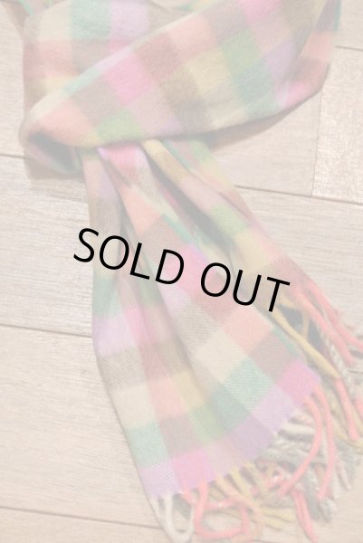 画像2: Drake's (ドレイクス) ラムズウール+アンゴラ マフラー 【Pink*Green*purple*Beige】スコットランド製 (2)