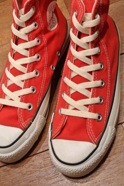 画像2: 90年代製 デッドストック CONVERSE コンバース オールスター HI アメリカ製 【RED , 5=24cm】 箱無し