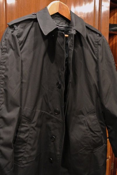 画像2: 1984年製 デッドストック US NAVY ALL WEATHER COAT ステンカラーコート 【Black / 34-R】 (2)