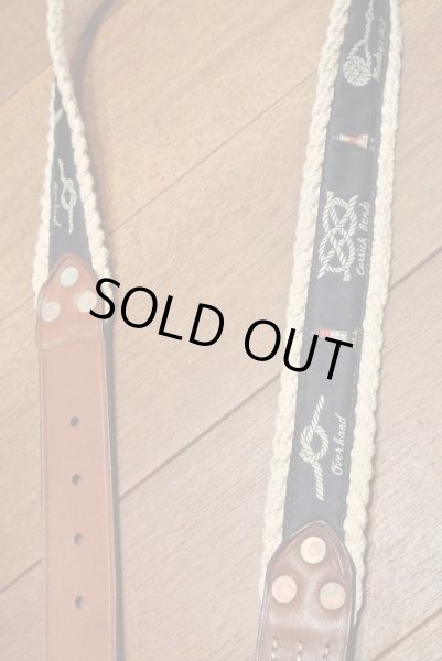 画像4: ポロラルフローレン コットン編み込み ロープ/灯台 柄リボン+レザー ベルト(34) 新品 並行輸入 (4)