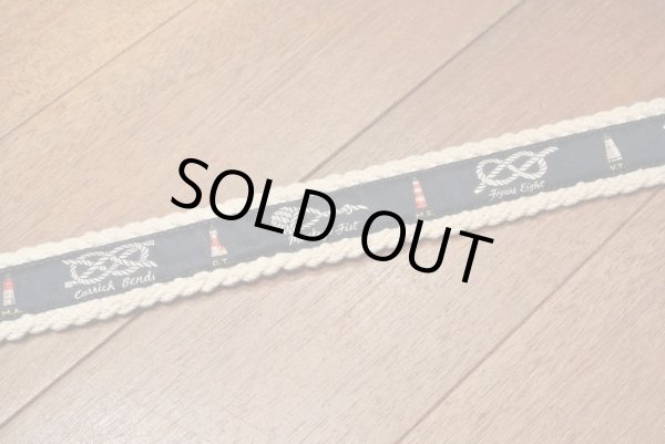 画像5: ポロラルフローレン コットン編み込み ロープ/灯台 柄リボン+レザー ベルト(34) 新品 並行輸入 (5)