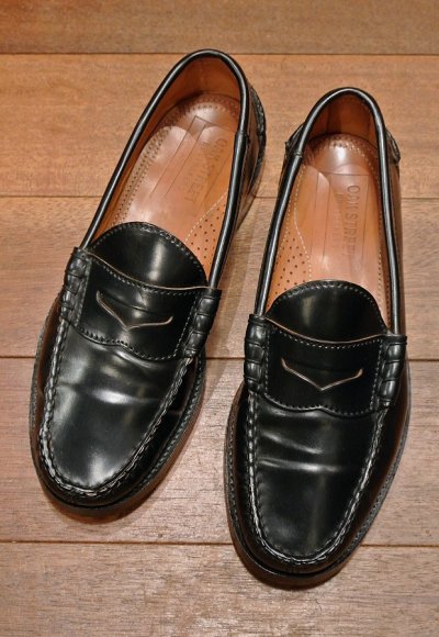 画像1: 【GOOD USED】OAK STREET BOOTSMAKERS シェルコードバン ビーフロールペニーローファー【Black/8.5-D】ホーウィン