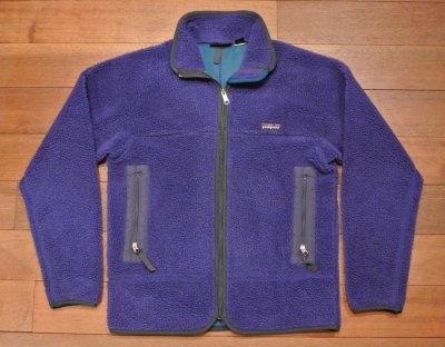 画像2: 【'94 VTG/USED】Patagonia Retro-X Jacket レトロＸジャケット アメリカ製 (Blueberry/M)初期モデル 雪無しタグ