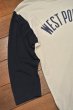 画像4: 【クリックポスト185円も可】【80s VINTAGE】Champion チャンピオン ベースボール Tシャツ 染み込みプリント"WEST POINT" L  中古 七分袖 (4)