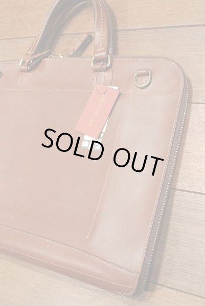 画像7: Daniel&Bob ダニエル＆ボブ TAKU レザー ブリーフケース イタリア製 ショルダーストラップつき (BROWN) 未使用品 74520 (7)