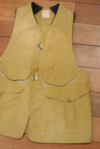 画像2: 【USED】Filson フィルソン Tin Cloth バードハンティングベスト (Tan)サイズ表記なし 日本MLくらい 中古