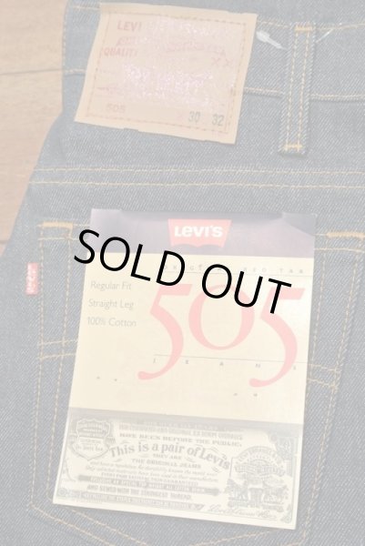 1989年製 デッドストック Levi's リーバイス505リジッドデニム