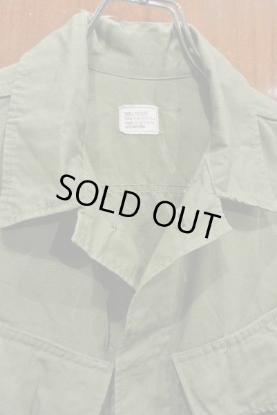 画像4: 60s デッドストック U.S ARMY ポプリン ジャングルファティーグジャケット 【SMALL-REGULAR】ノンリップ 3rd (4)