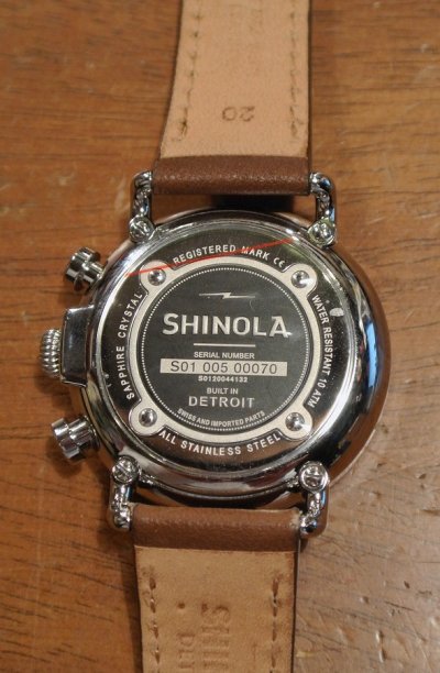 画像2: SHINOLA シャイノラ Runwell Chronograph クロノグラフ (Brown/41mm) レザーストラップ 新品 箱入り 並行輸入 シャイノーラ US$750