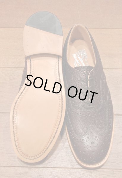 画像8: Traditional Weatherwear トラディショナル ウェザーウェア Sanders イングランド製 グレインレザー ウィングチップ (Chocolate / UK8/US9) レザーソール 箱つき 新品 (8)