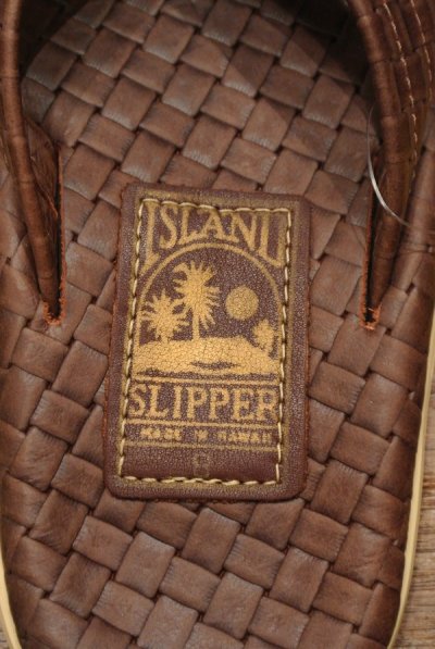 画像3: ISLAND SLIPPER アイランドスリッパー レザー編み込み（WEAVE）ビーチサンダル【BROWN/9】
