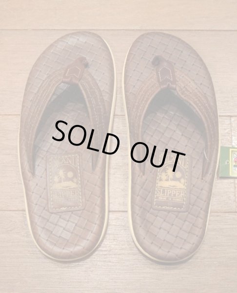 画像3: ISLAND SLIPPER アイランドスリッパー レザー編み込み（WEAVE）ビーチサンダル【BROWN/9】 (3)