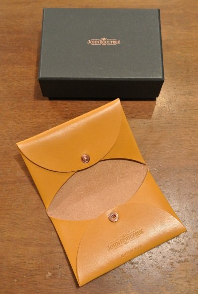 画像1: John Boultbee レザーカードケース 名刺入れ イタリア製 (OCHRE) 定価16200 新品