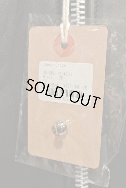 画像8: JAMES GROSE RICARDE JACKET 羊革 ライダースジャケット イングランド製 (Black/40) タグ付き 新品 正規輸入品 (8)