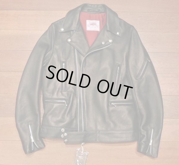 画像8: JAMES GROSE MANILA JACKET 羊革 ライダースジャケット イングランド製 (Black/38) タグ付き 新品 正規輸入品 (8)