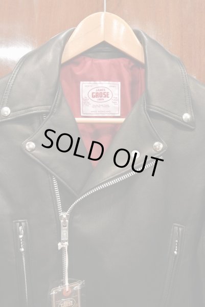 画像2: JAMES GROSE MANILA JACKET 羊革 ライダースジャケット イングランド製 (Black/38) タグ付き 新品 正規輸入品 (2)