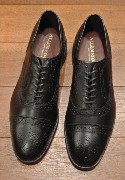 画像1: Allen Edmonds (アレンエドモンズ) "BARTLETT" ストレートチップ ダイナイトソール【Black/8-E】アメリカ製 セミブローグ 新品